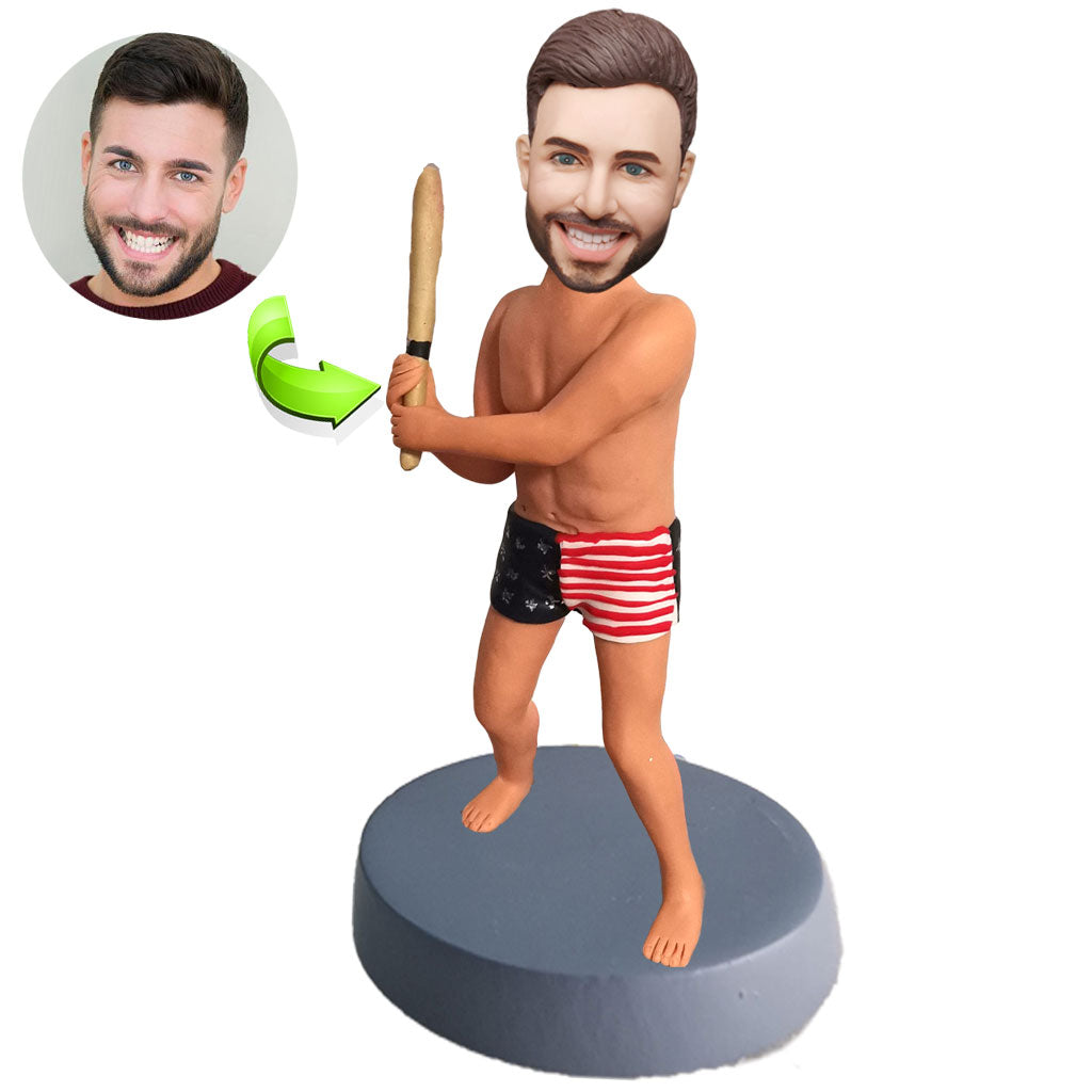 Custom Bobblehead for Boys Who Play Baseball in Shorts