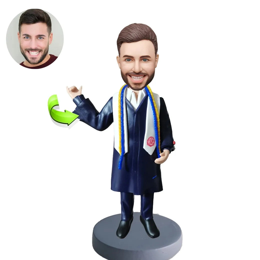 Custom Bobbleheads Gift for Graduation Male