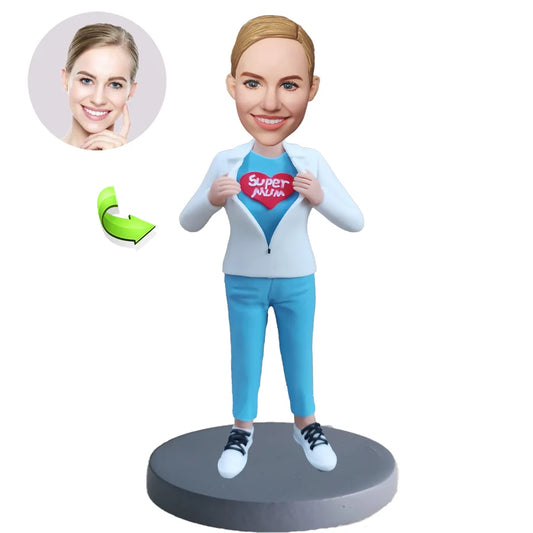 Super Mom Personality Bobblehead Doll Custom