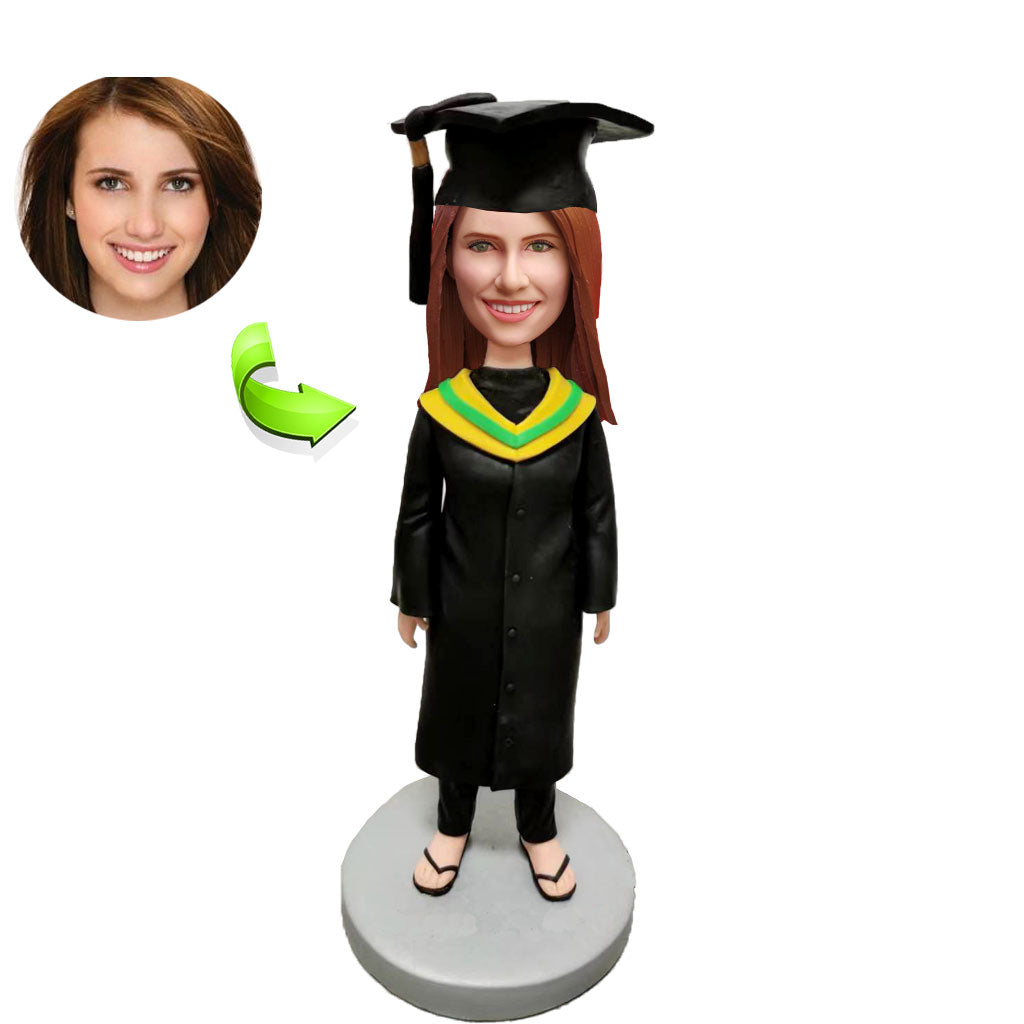 Female Graduates with Diplomas Custom Bobblehead