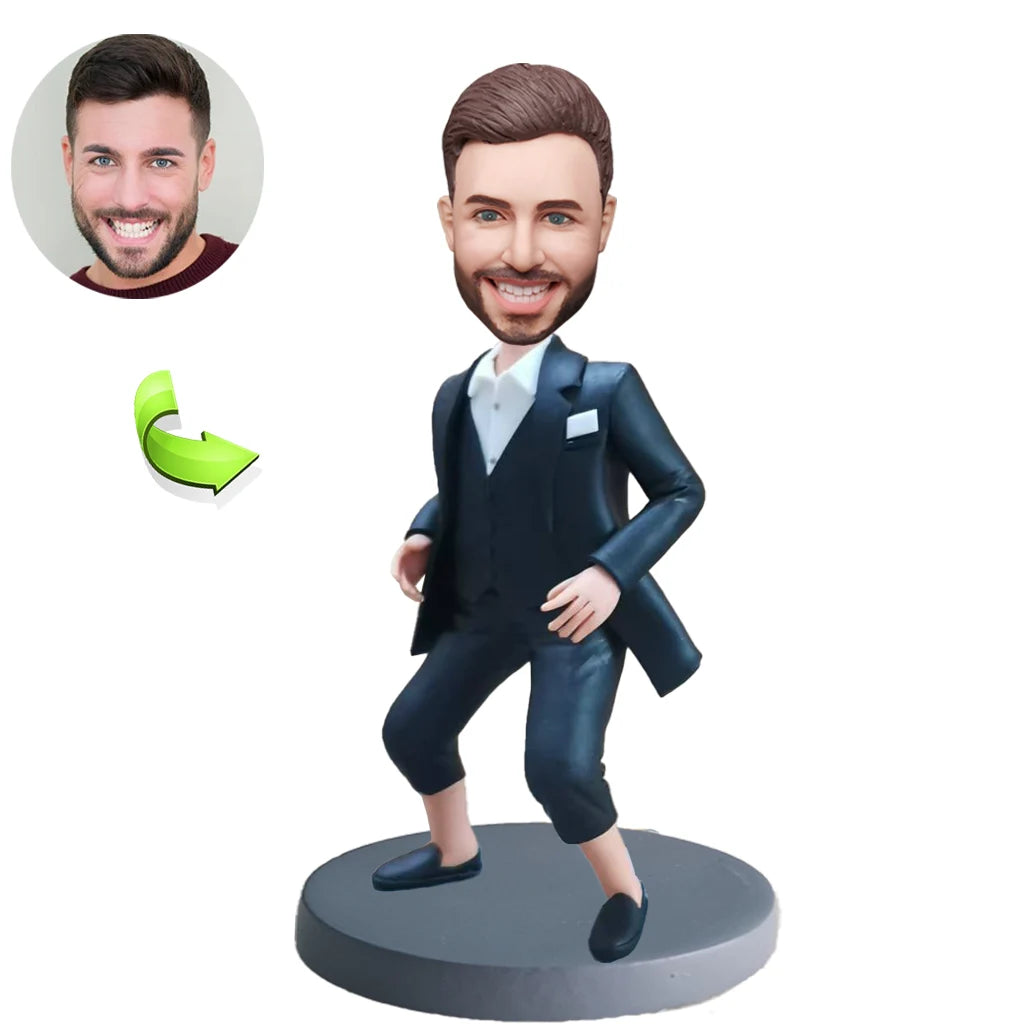 Custom Bobblehead of a Man Dancing Like Jackson