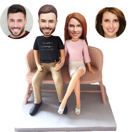 Custom Bobblehead For A Lover Sitting In A Chair