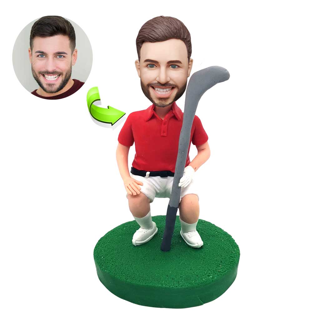 Custom Bobblehead For Squatting Golfers