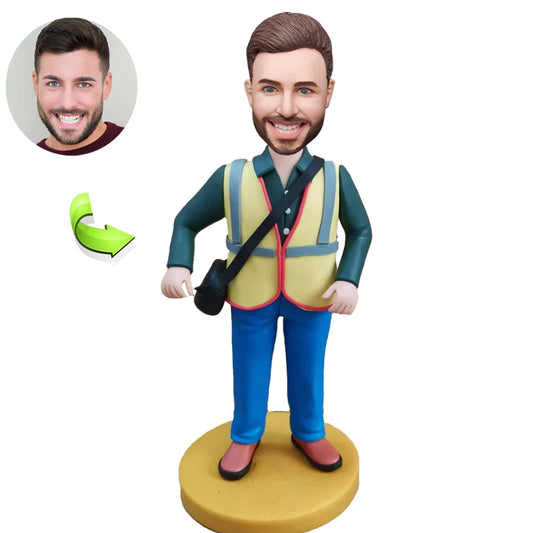 Construction Worker Custom Bobblehead