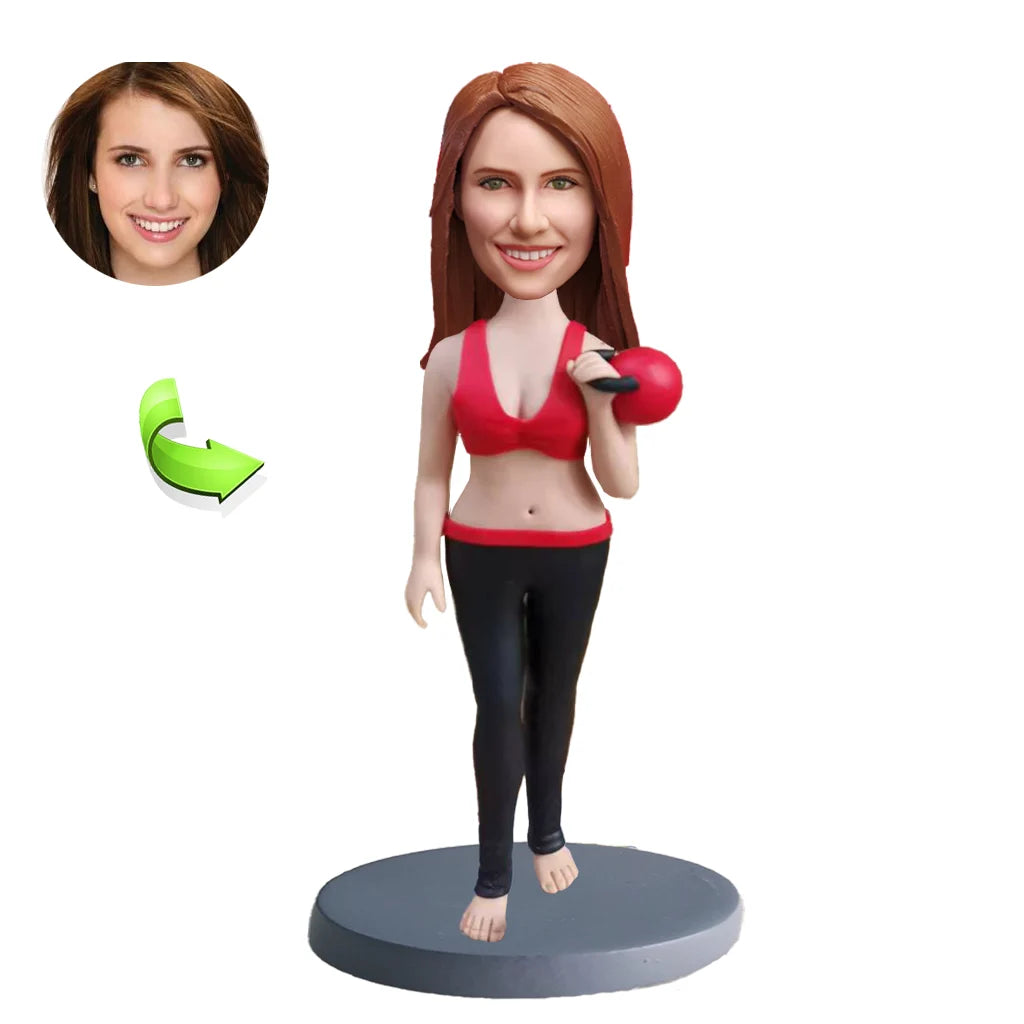 Female Fitness Coach Custom Bobbleheads