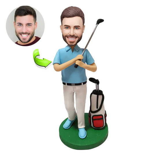 The Custom Bobblehead Of The Boss Who Is Playing Golf