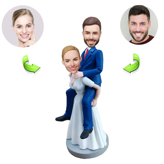 The Bride Carries The Groom's Custom Bobblehead