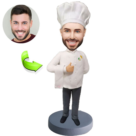 Male Chef Bobblehead With Thumb Extended