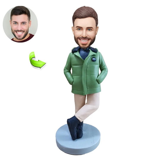 Men's Custom Bobblehead With Hands In Pockets