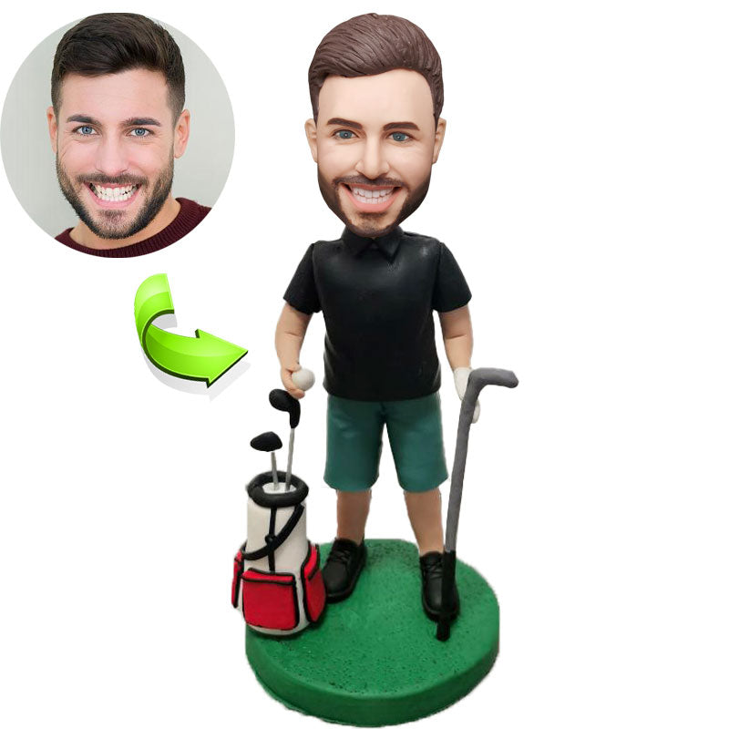 Happy Golfer Custom Bobblehead