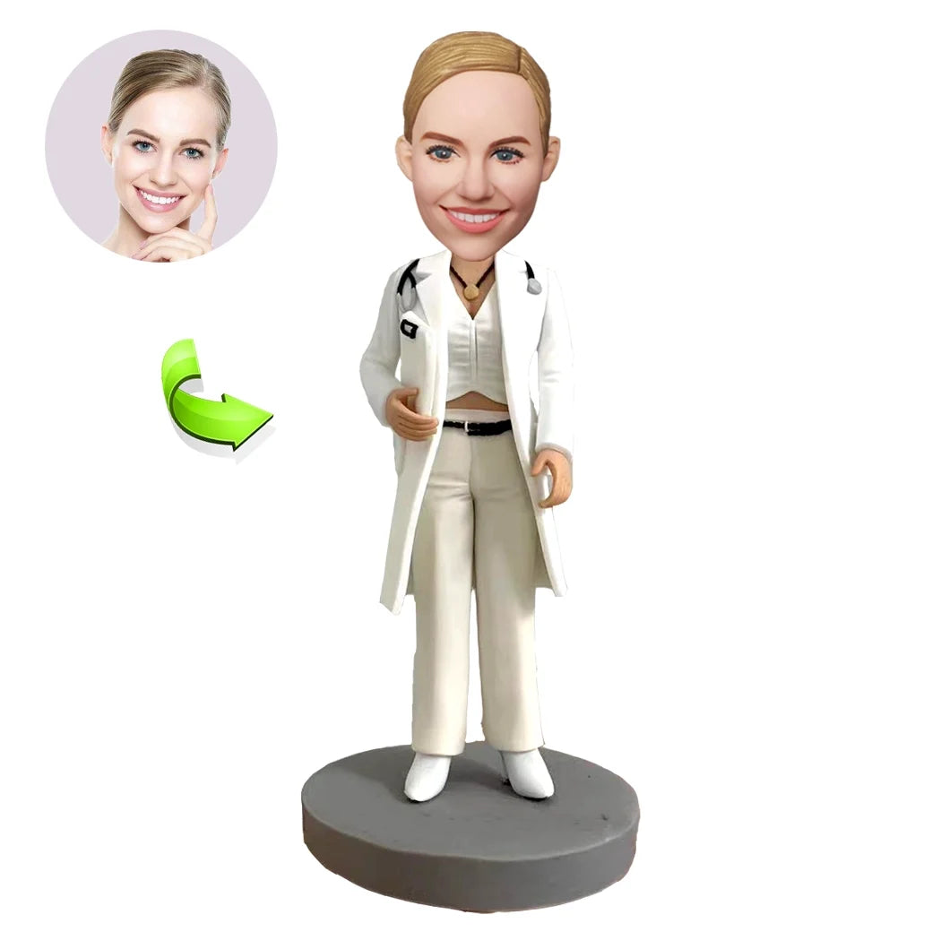 Customizable Bobblehead Of  Sexy Female Doctor