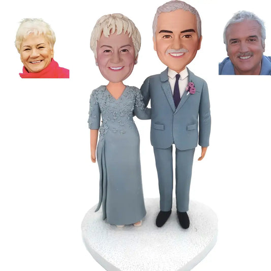 Custom Bobblehead Dolls for Parents' 30th anniversary