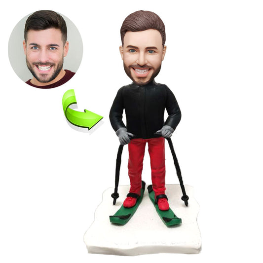 Custom Bobblehead for Male Skiers