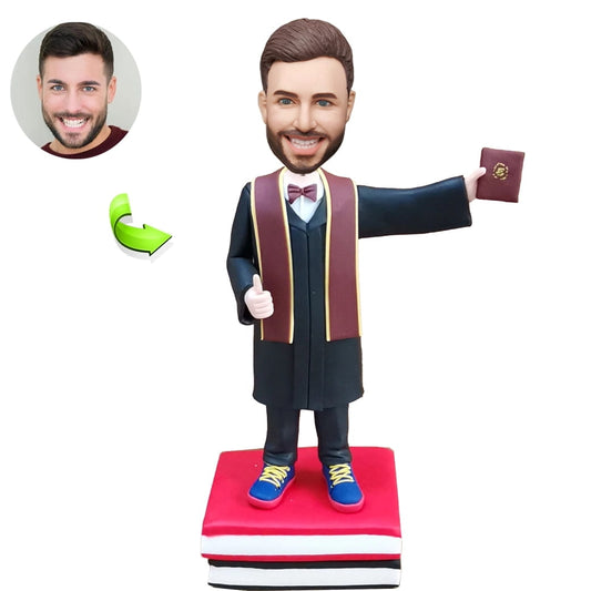 Graduation Boy Custom Bobblehead