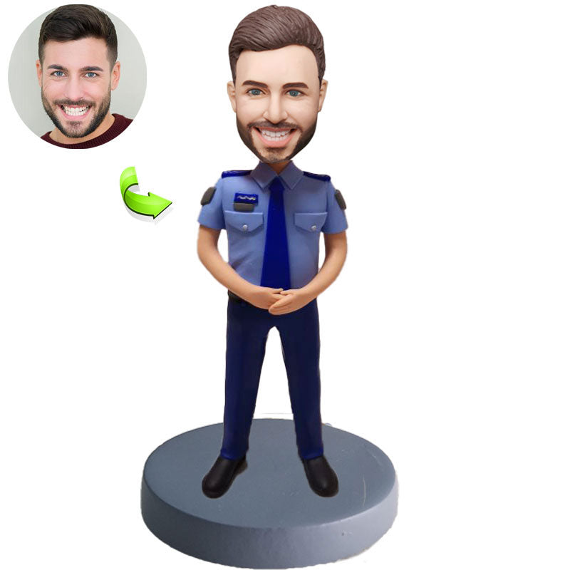 Custom Bobblehead For Police In Blue