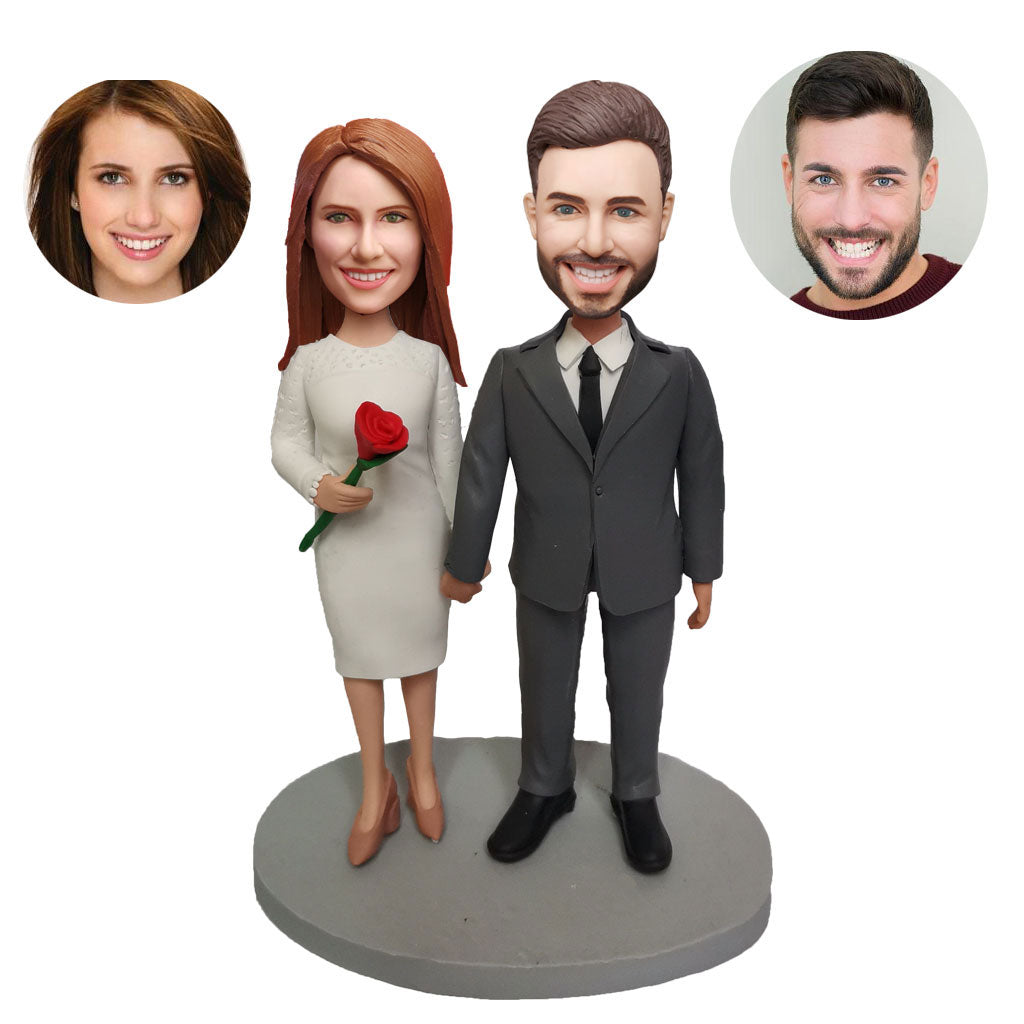 Custom bobblehead for Valentine's Day wedding anniversary